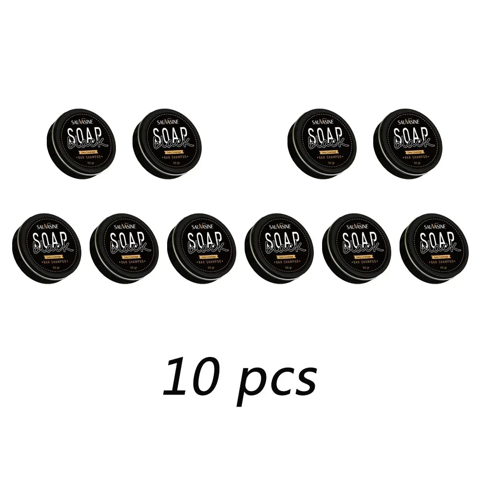 Hair Shampoo Soap Bar Cover Gray Hair Polygonum Multiflorum Dye Canas Hair Dye Shampoo Black Soap White Hair to Black Soap Cover