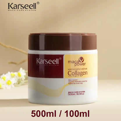 Collagen Hair Treatment Deep Repair Conditioning Argan Oil Hair Mask Essence for Dry Damaged Hair 100Ml/500Ml