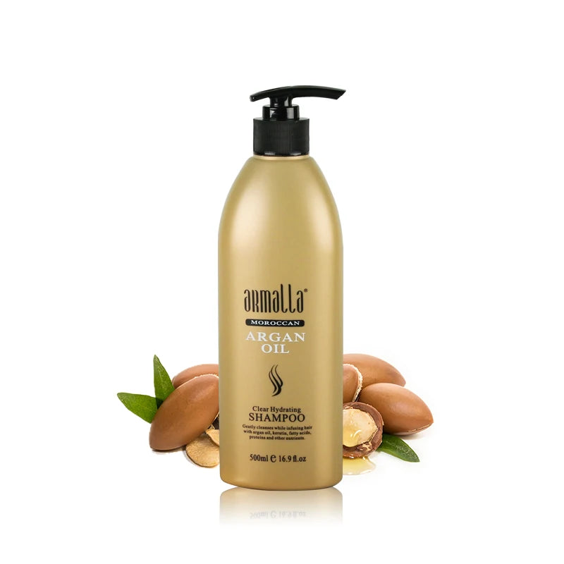Morocco Argan Oil Treatment Damaged Dry 500Ml Natural Shampoo+500Ml Deep Conditioner+500Ml Argan Oil Hair Mask