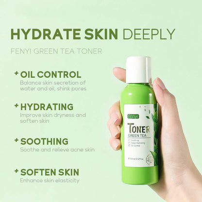 Bottles of Green Tea Toner 100ml Moisturizing Lotion Skin Care Product