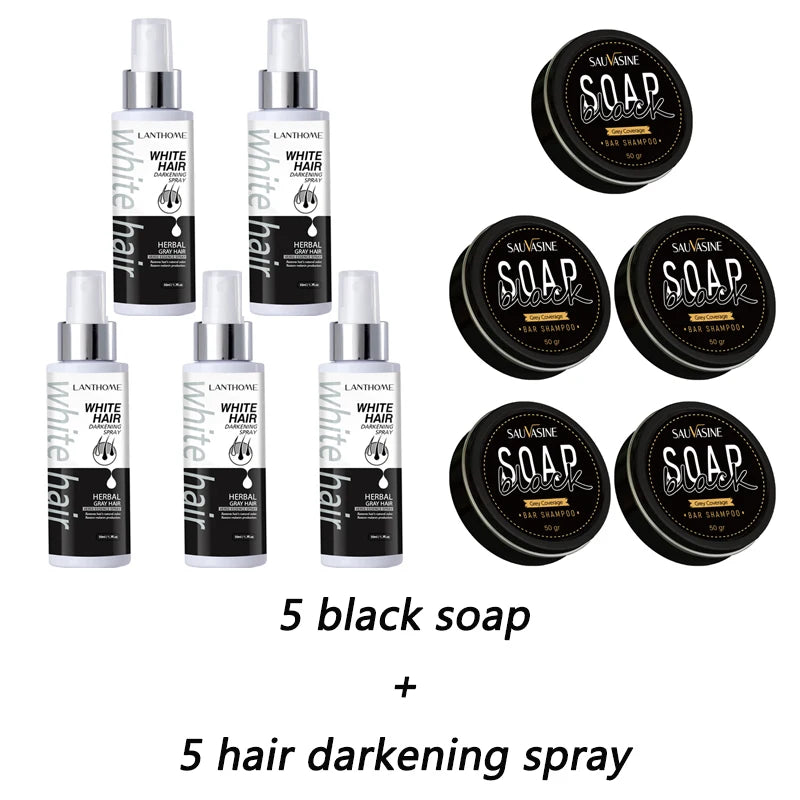 Hair Shampoo Soap Bar Cover Gray Hair Polygonum Multiflorum Dye Canas Hair Dye Shampoo Black Soap White Hair to Black Soap Cover