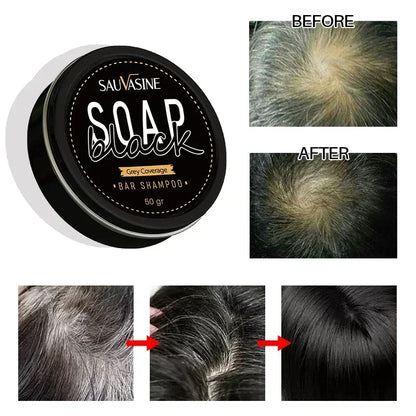 Hair Shampoo Soap Bar Cover Gray Hair Polygonum Multiflorum Dye Canas Hair Dye Shampoo Black Soap White Hair to Black Soap Cover