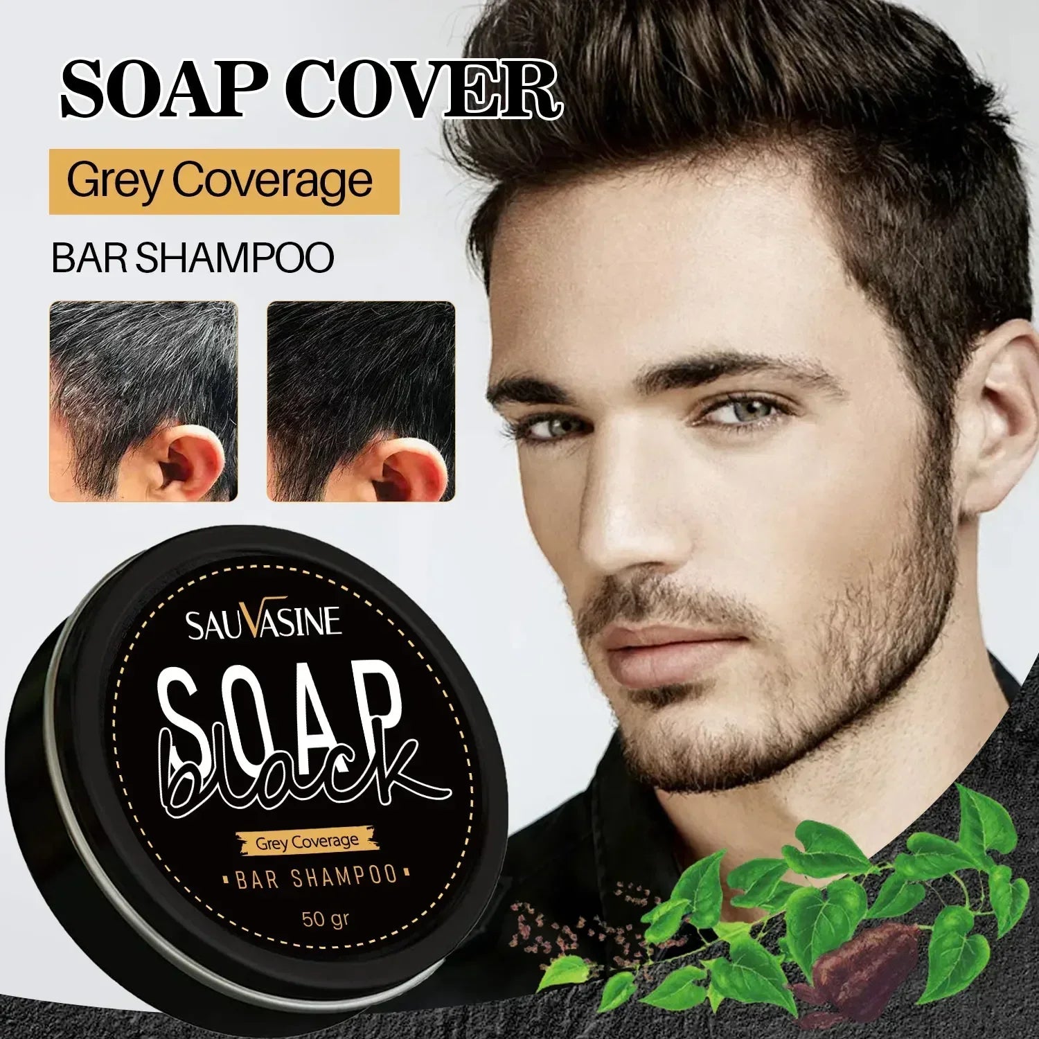 Hair Shampoo Soap Bar Cover Gray Hair Polygonum Multiflorum Dye Canas Hair Dye Shampoo Black Soap White Hair to Black Soap Cover